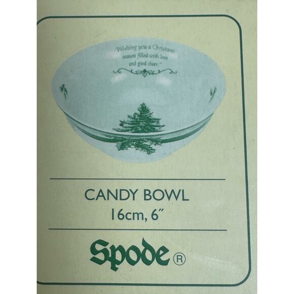 Spode Christmas Tree 2009 Annual Collection 6" Candy Bowl In Box-Cracked - Picture 10 of 13